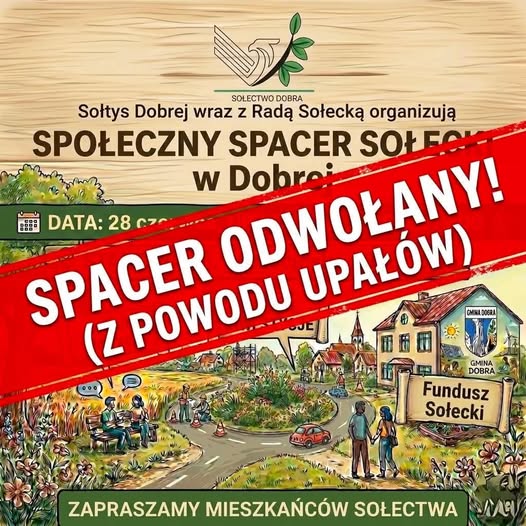 ODWOŁANIE SPACERU SOŁECKIEGO