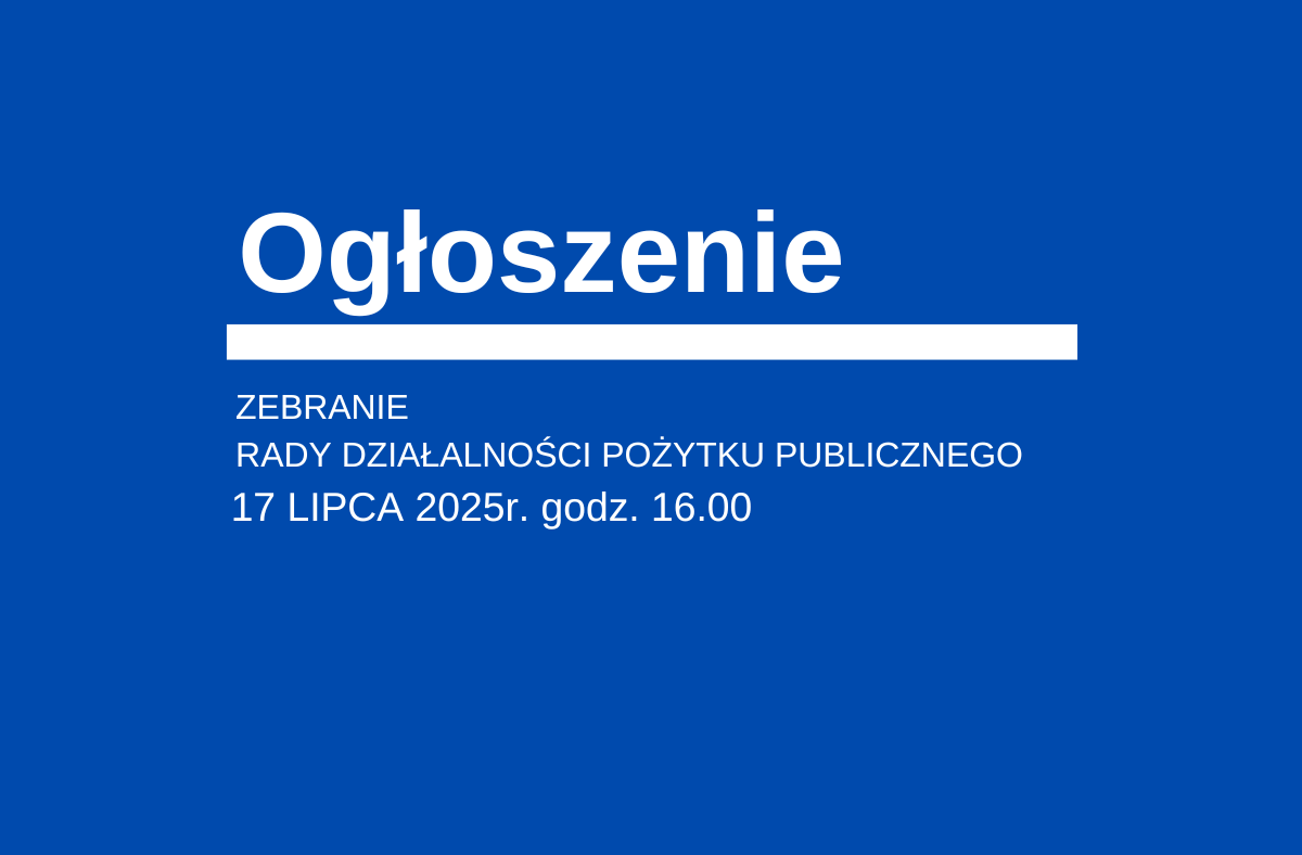 zdjęcie informujące o zebraniu