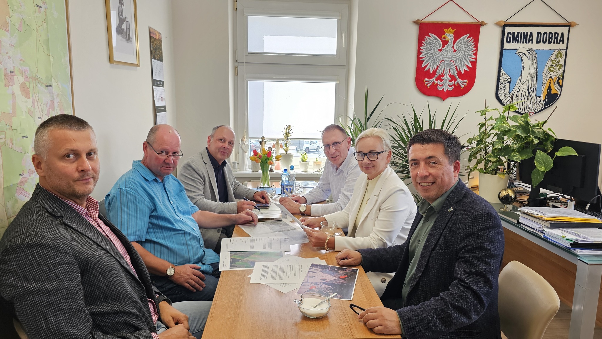 Spotkanie władz Gminy Dobra i Gminy Grambow