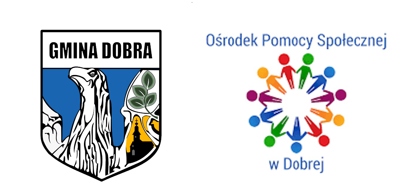 Herb Gminy Dobra i Logo Ośrodka Pomocy Społecznej