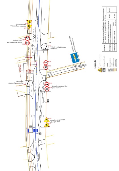 Tymczasowa organizacja ruchu na ul. Szczecińskiej