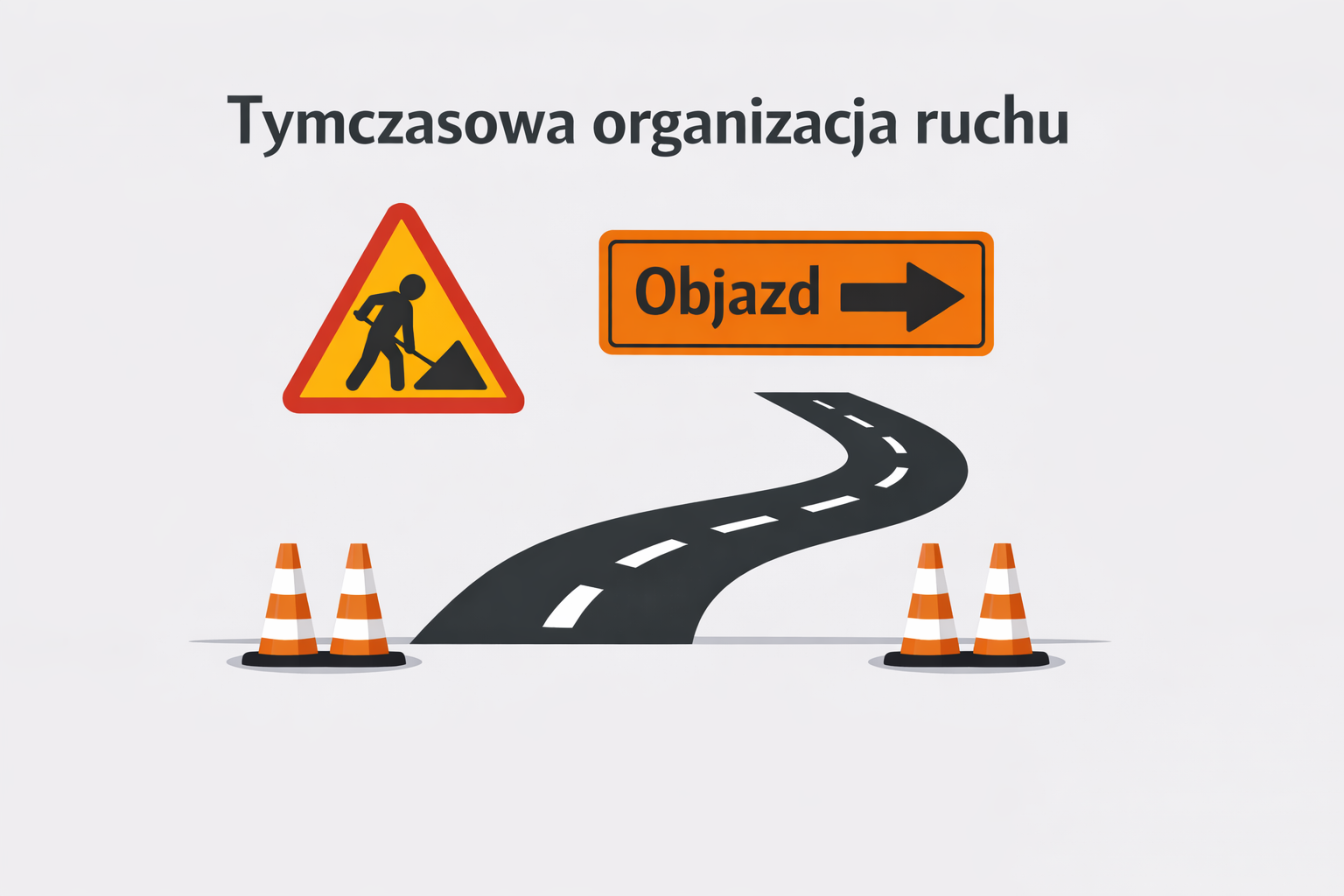 Tymczasowa organizacja ruchu - ul. Zielona - Redlica