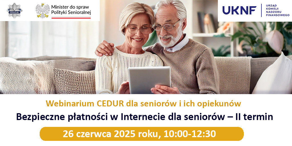 Webinarium CEDUR dla seniorów i ich opiekunów