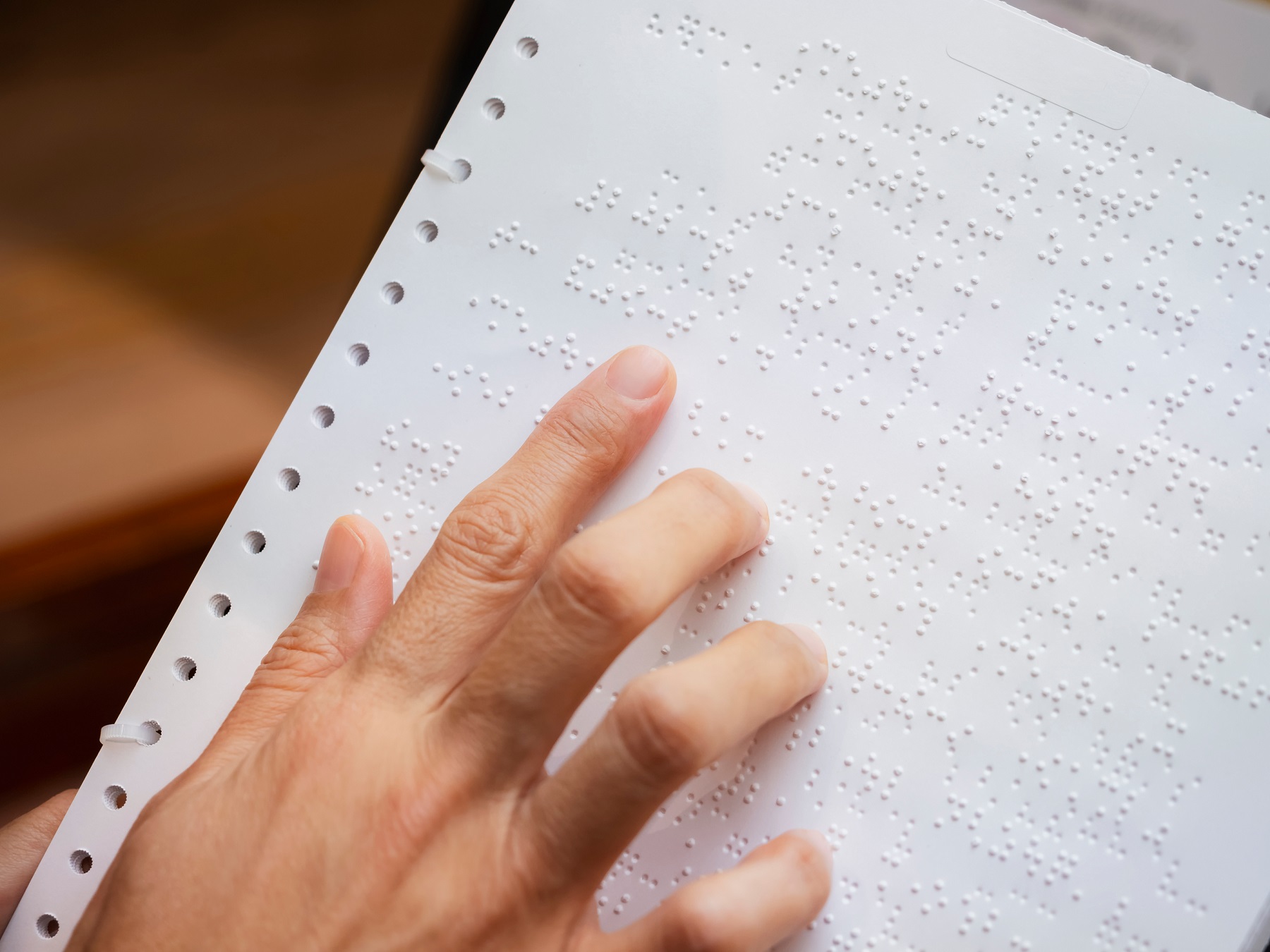 Kartka w języku Braille