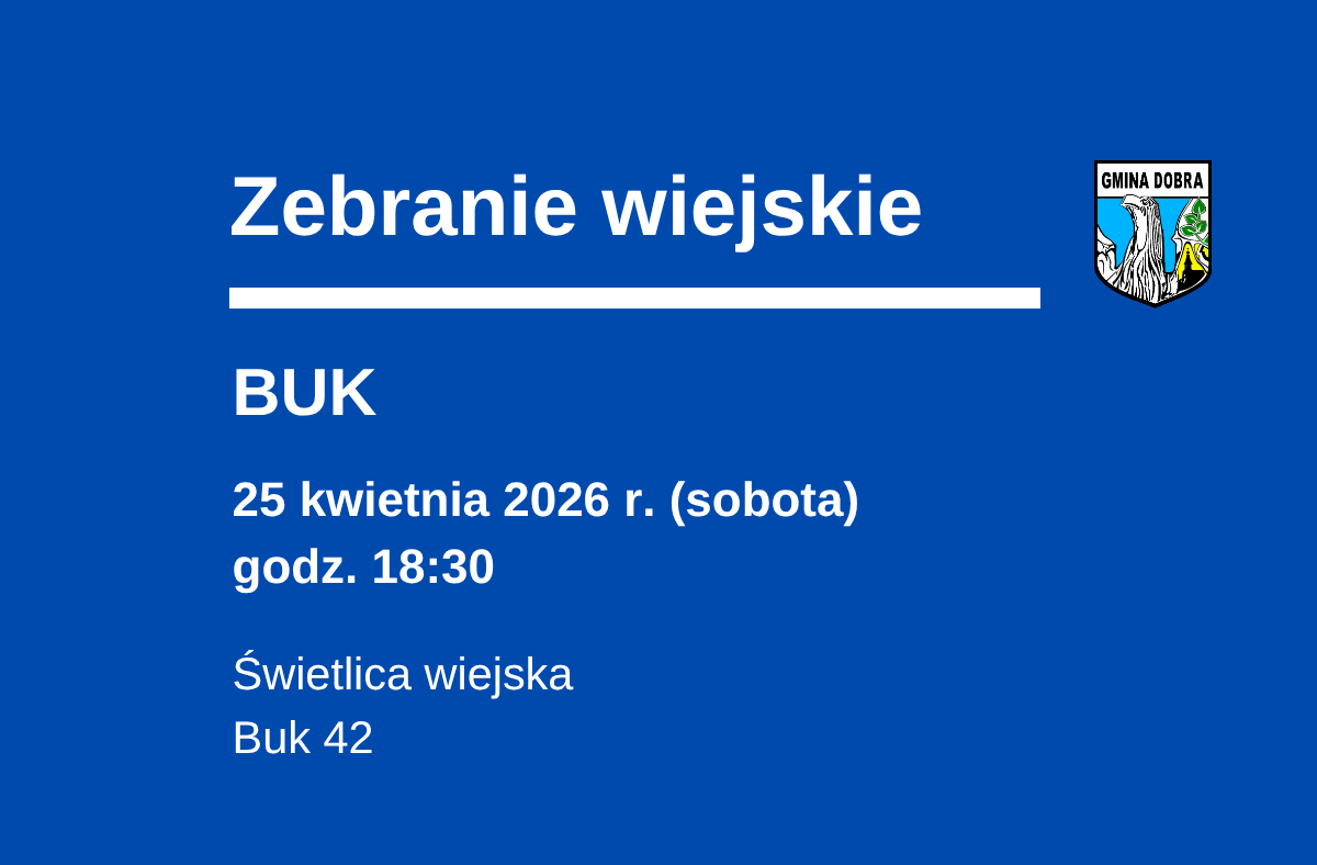 Zebranie wiejskie mieszkańców sołectwa Buk