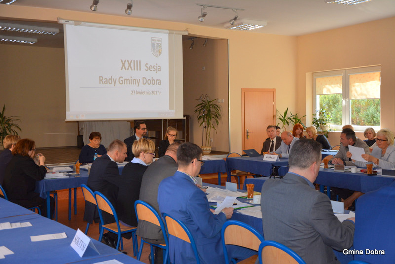 W dniu 28 kwietnia odbyła się XXIII sesja Rady Gminy Dobra