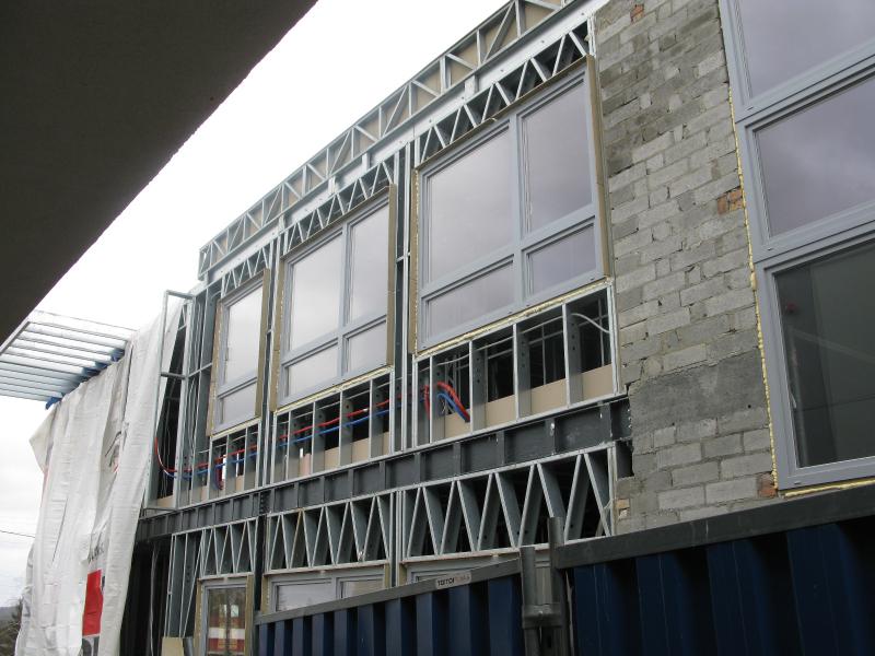 Rozbudowa szkoły podstawowej w Bezrzeczu - zdjęcia z placu budowy