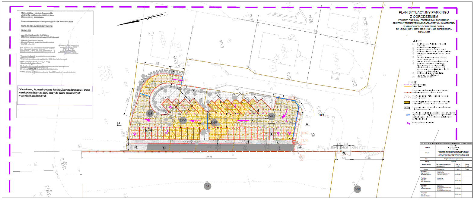 Budowa parkingu na dz. nr 342, 335/2, 335/1, 328 w Dobrej i ogrodzenie cmentarza (2021)