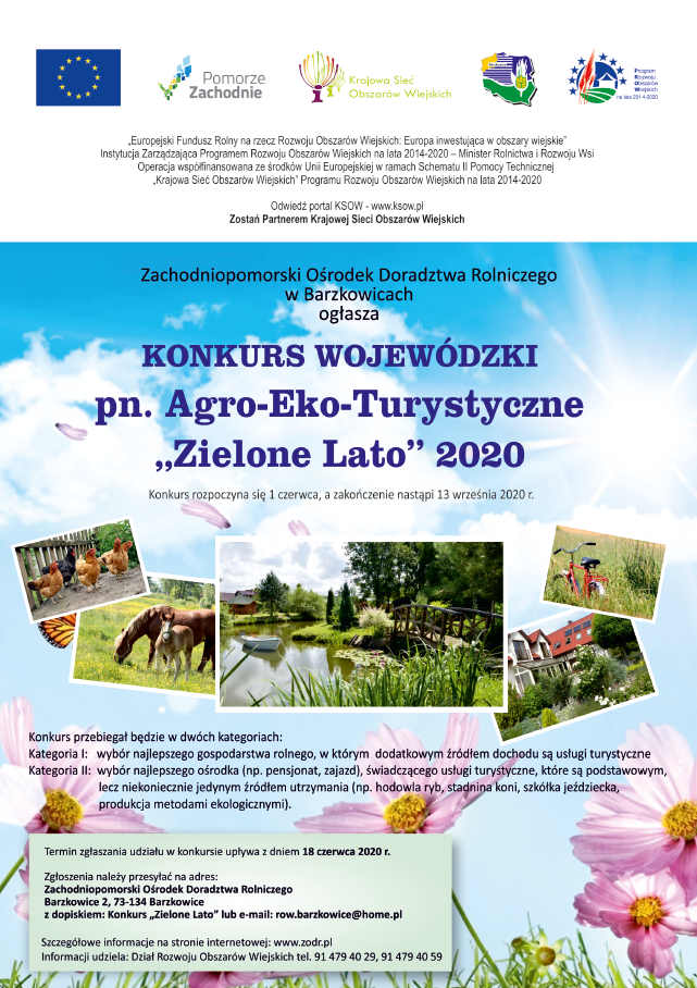 Konkurs pn. Agro-Eko-Turystyczne "Zielone Lato" 2020